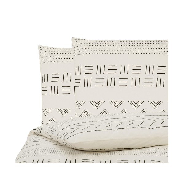 Biancheria da letto matrimoniale beige in percalle di cotone , 200 x 200 cm - Westwing Collection-image-2