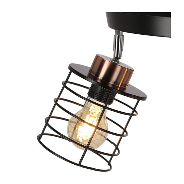 Plafoniera in metallo nero Glob - Candellux Lighting-image-3