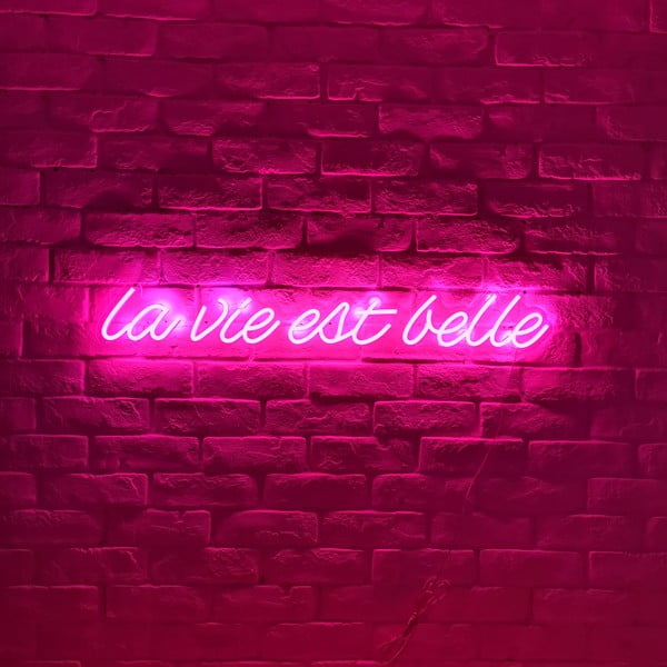 Lampada da parete rosa Belle, 80 x 12 cm La Vie Est Belle - Candy Shock