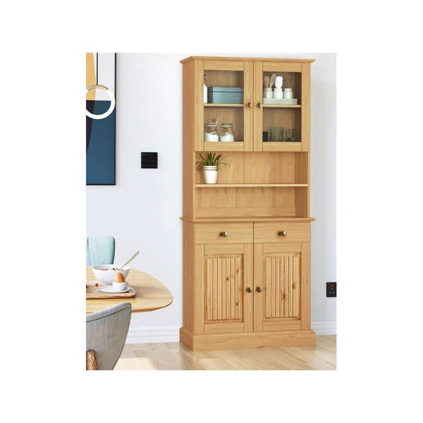 Credenza in legno di pino di colore naturale 181x34 cm Mille - Støraa-image-1