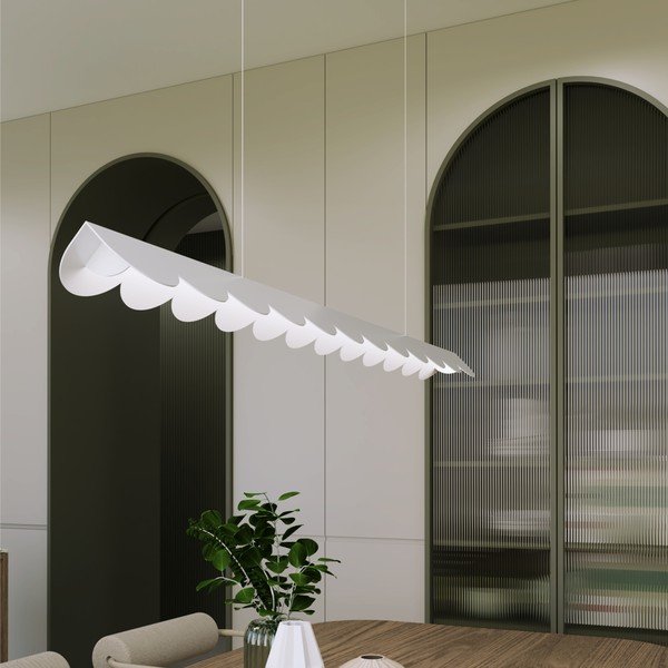 Lampadario LED grigio tortora in alluminio BISCUIT – Thoro-image-1