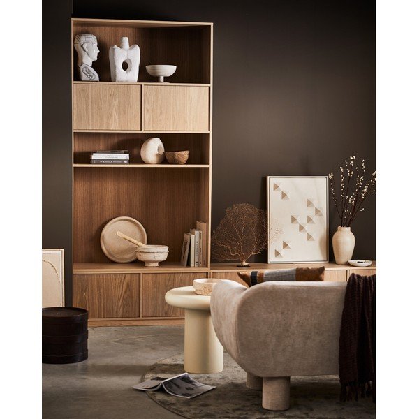 Libreria modulare in rovere colore naturale 110x199 cm Modulair - vtwonen-image-1