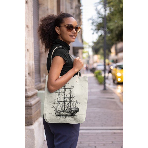 Borsa in tessuto beige - Kate Louise-image-1