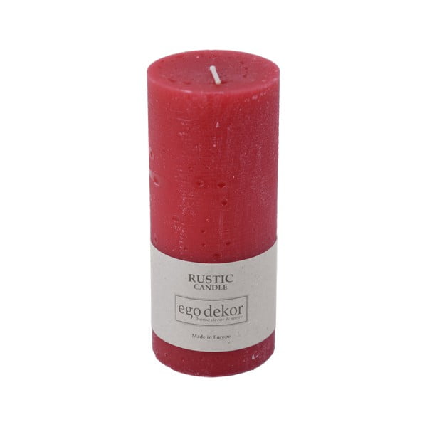 Candela rossa Ruggine, tempo di combustione 58 h Rustic - Rustic candles by Ego dekor