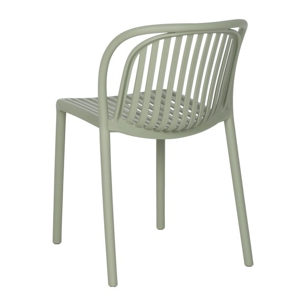 Sedia da pranzo verde in plastica impilabile Alia – Ixia-image-4