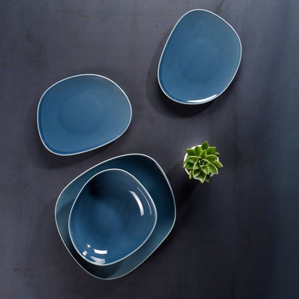 Piatto da dessert in porcellana azzurra Villeroy & Boch , 21 cm Like Organic - like | Villeroy & Boch-image-2