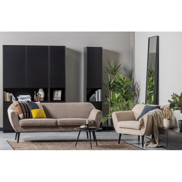 Armadio modulare nero in legno di pino 40x210 cm Finca - WOOOD-image-1