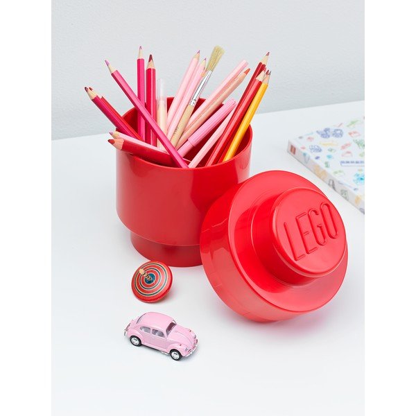 Scatola rotonda rossa, ⌀ 12,5 cm - LEGO®-image-2