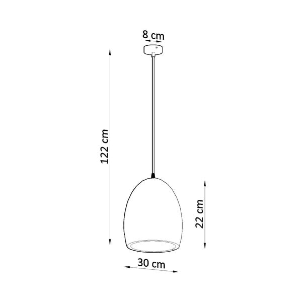 Lampada a sospensione bianca con paralume in ceramica ø 30 cm Fonsie - Sollux-image-4