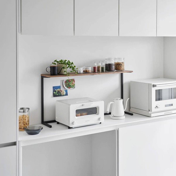 Ripiano aggiuntivo bianco/di colore naturale in legno 28,5x8,5 cm Tower – YAMAZAKI-image-1