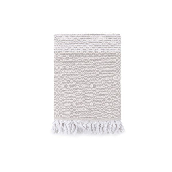 Copriletto in cotone beige chiaro Galina Beige White, 220 x 240 cm Anna Yatak - Mijolnir-image-2