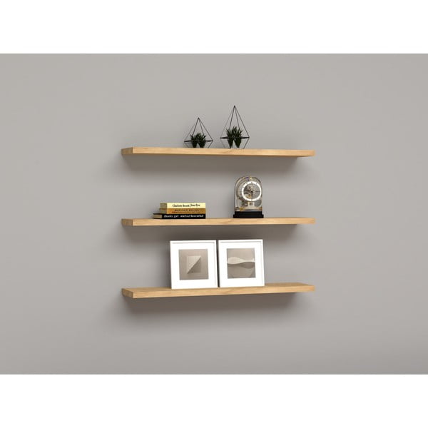 Mensole in rovere decorato in set di 3 Boss - Kalune Design-image-1