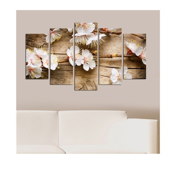 Quadro a più parti Fiore in fiore, 110 x 60 cm - Wallity-image-1