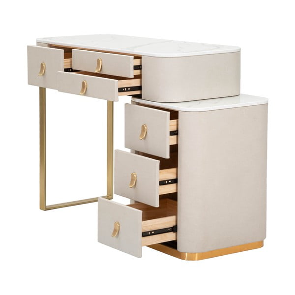 Consolle in beige-oro 40x120 cm Beauty - Mauro Ferretti-image-2