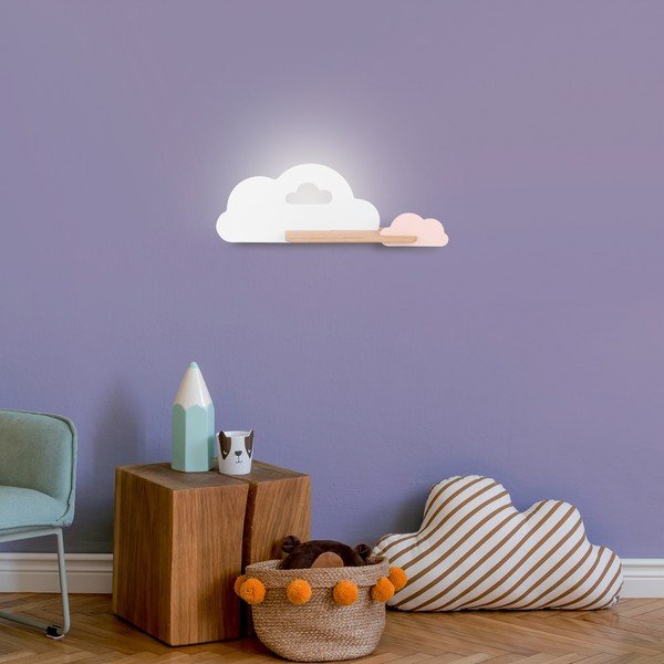 Apparecchio per bambini bianco e rosa Cloud - Candellux Lighting-image-1