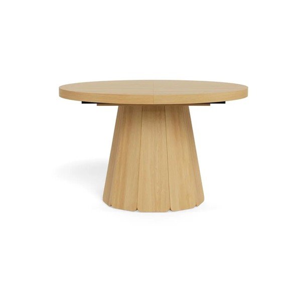 Tavolo da pranzo rotondo con piano effetto rovere allungabile con estensione ø 120 cm Atmore – Actona-image-4