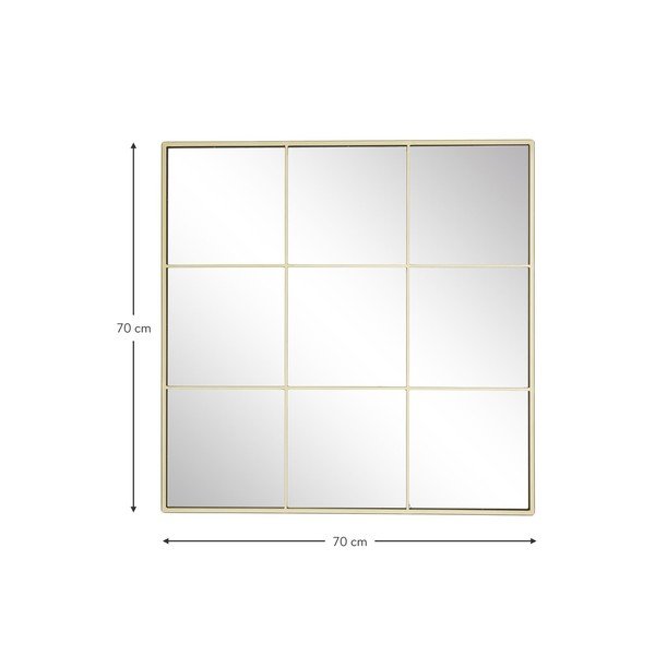 Specchio da parete con cornice in metallo color oro , 70 x 70 cm Clarita - Westwing Collection-image-4