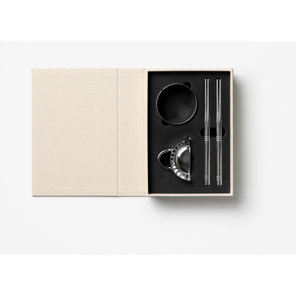 Bacchette in set beige in acciaio inox per 4 persone The Essentials - Dumpling Tools – Printworks-image-2