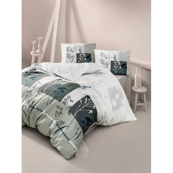 Biancheria da letto marrone con lenzuolo per letto matrimoniale Erva, 200 x 220 cm - Mijolnir