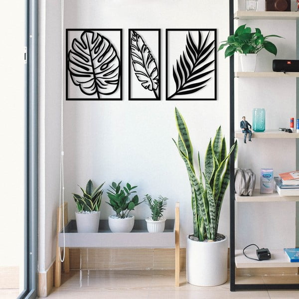 Decorazione murale in metallo 80x38 cm Leaf - Wallity-image-4