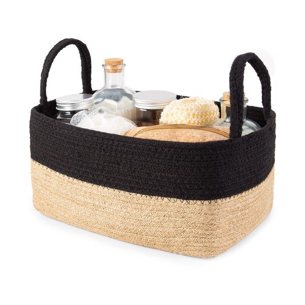 Cestino in iuta e cotone Basic, 29 x 20 cm - Compactor