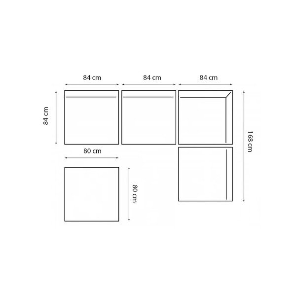 Set da giardino grigio in legno di teak per 4 persone Aruba - HSM collection-image-3