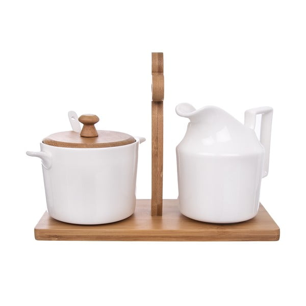 Zuccheriera e lattiera in porcellana Whiteline - Orion-image-2