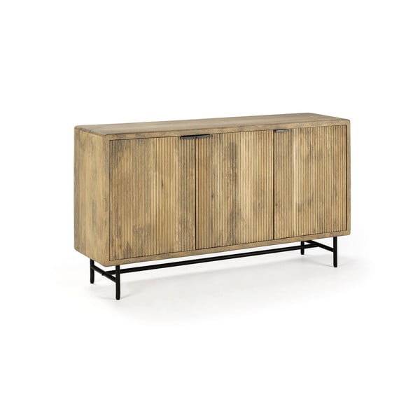 Cassettiera di colore naturale in mango massiccio 150x85x40 cm Mundra – MOME-image-2