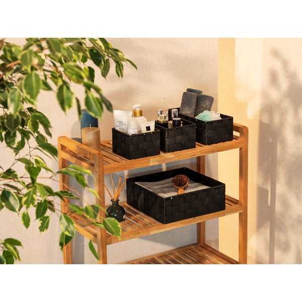Set di 4 organizer da bagno in plastica nera Adria - Wenko-image-2