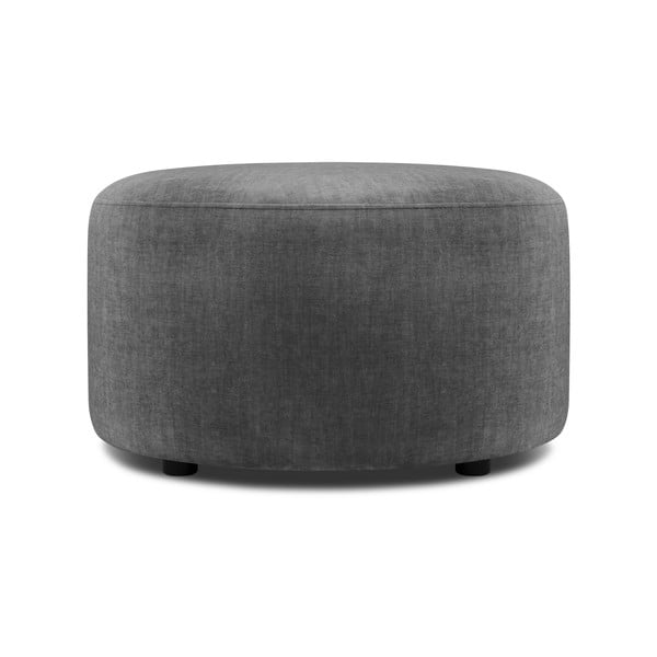 Pouf in velluto grigio , ø 68 cm Debbie - Mazzini Sofas