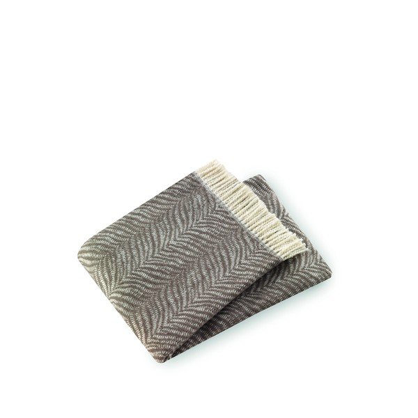 Plaid grigio-marrone con contenuto di cotone , 140 x 180 cm Tiger - Euromant