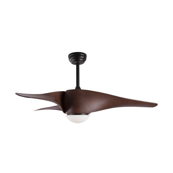 Plafoniera LED nera opaca/colore naturale scuro in metallo con paralume in vetro Breeze – Nova Luce