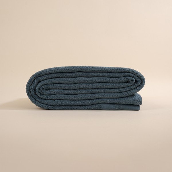 Copriletto in cotone blu per letto matrimoniale 160x220 cm Hasir - Mijolnir-image-1