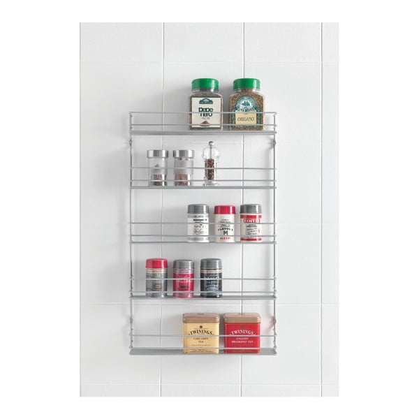 Organizer per spezie da parete in acciaio Pepito – Metaltex-image-1
