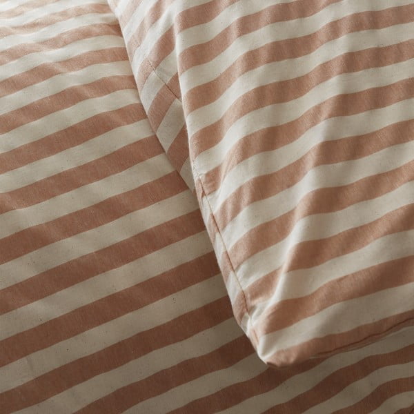 Biancheria da letto color terracotta per letto matrimoniale 200x200 cm Zanzibar Stripe – Pineapple Elephant-image-4