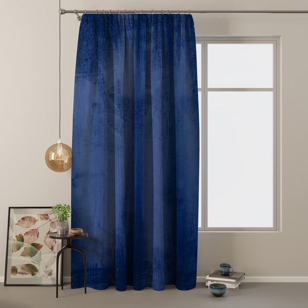 Tenda in velluto blu Velvety Royal, 245 x 140 cm - AmeliaHome
