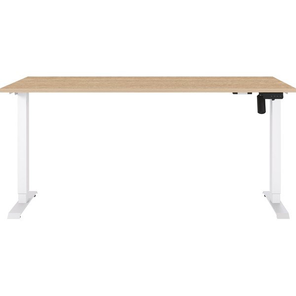 Scrivania regolabile con piano effetto rovere con altezza regolabile elettricamente 80x160 cm Boras – Germania-image-1