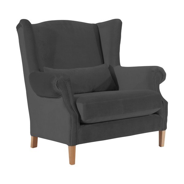 Poltrona in velluto grigio antracite Velvet Harvey - Max Winzer