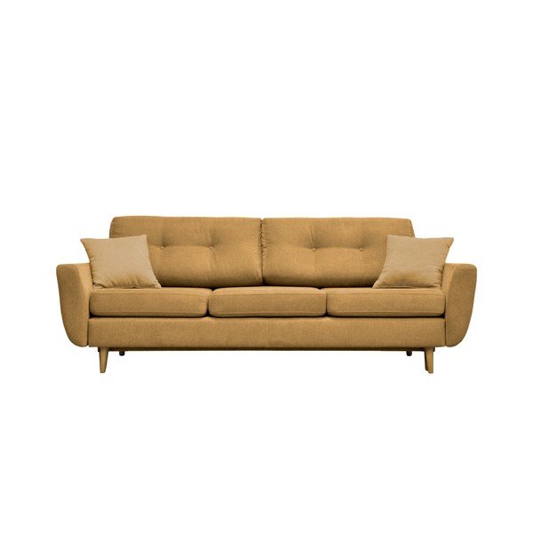Divano letto giallo con gambe leggere Rose - Mazzini Sofas
