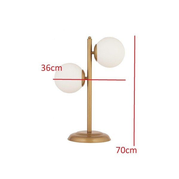 Lampada da tavolo bianco/oro White Pine - Magenta Home-image-1