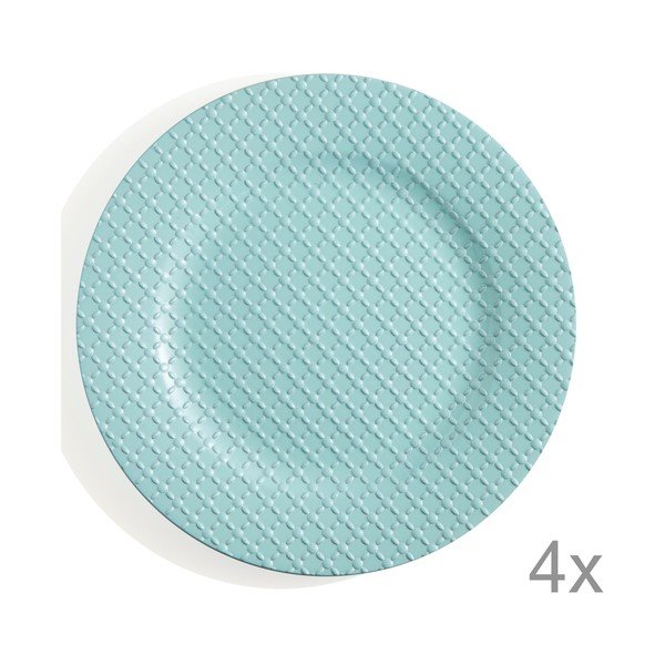 Sada 4 plastových talířů Tiffany