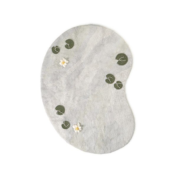 Tappeto da gioco per bambini grigio chiaro in cotone 130x170 cm Swan Lake – Lorena Canals