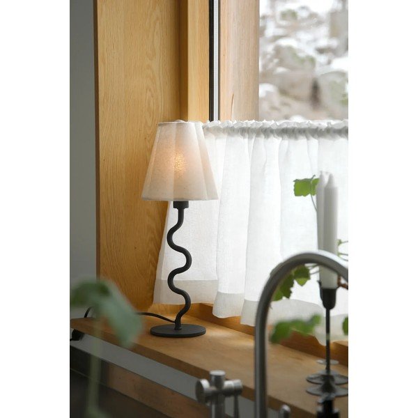 Lampada da tavolo beige in metallo con paralume in tessuto (altezza totale 41 cm) Veya – Markslöjd-image-2