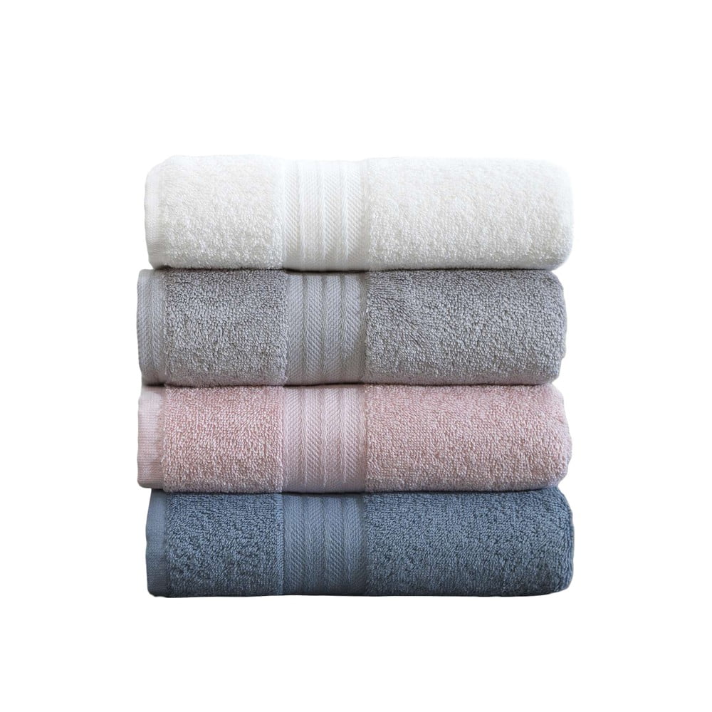 Set di asciugamani tipo terry in cotone 4 pz 50x85 cm Mabel – Foutastic | Asciugamani per bagno