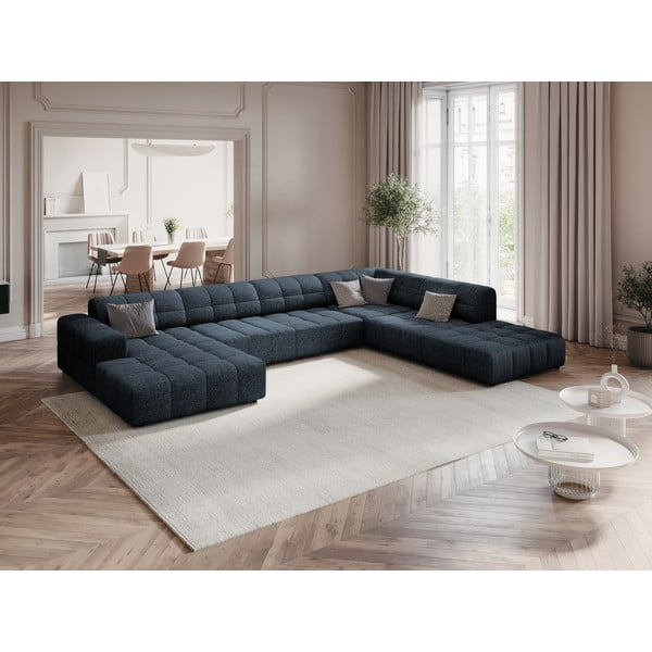 Divano angolare blu (angolo destro a forma di U) Chicago - Cosmopolitan Design-image-1