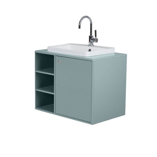 Mobile sospeso con lavabo senza miscelatore in menta 80x62 cm Color Bath - Tom Tailor-image-2