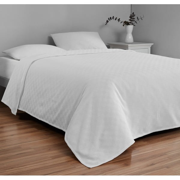 Copriletto in cotone bianco per letto matrimoniale 200x230 cm Plain - Mijolnir-image-1