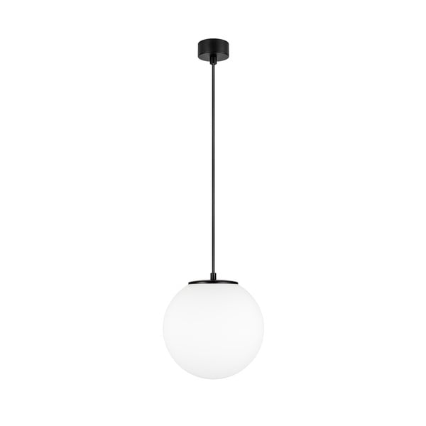 Lampada a sospensione bianca con attacco nero TSUKI M, ⌀ 25 cm Tsuki - Sotto Luce