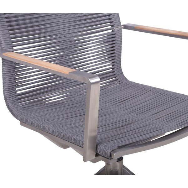 Sedia da giardino in metallo grigio Rubiera - Garden Pleasure-image-4