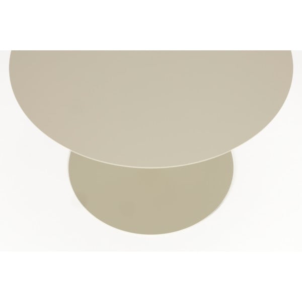 Tavolino da salotto rotondo color crema in acciaio ø 60 cm Snow – Zuiver-image-3